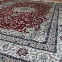 Alfombra de seda hecha a mano
