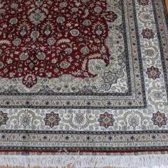 Alfombra de seda hecha a mano