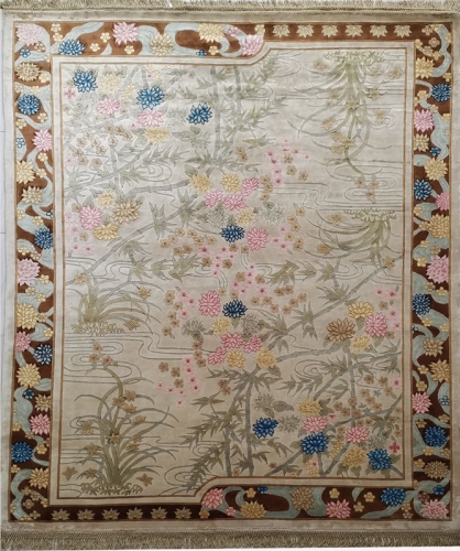 Tapis en soie noué à la main