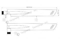 2.4/5.8 GHz Dual band WIFI antenna, 5 dBi gain