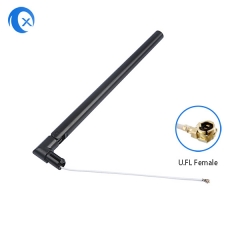 Swivel rubber ducky 5.0 GHz antenna with flying lead/integrated cable with U.FL female connector