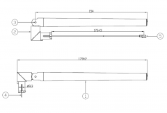 Swivel rubber ducky 5.0 GHz antenna with flying lead/integrated cable with U.FL female connector