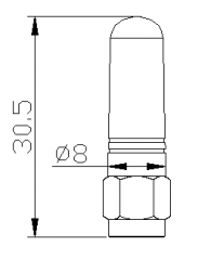 RF 433 MHz rubber Antenna with SMA connector