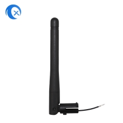 2.4GHz Swivel Rubber Duck Omnidirectional WiFi Antenna with Flying Solderable Wire