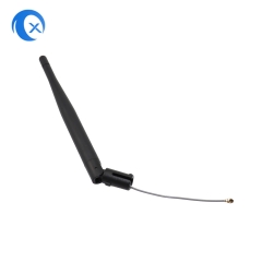 Factory Direct 3dBi Black Rubber Duck External Antenna with Swivel Flying lead Ipex Connector