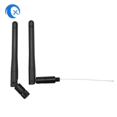 2.4G 2dBi screw mount swivel Omni-directional Rubber Duck External WiFi Antenna with Flying solderable wire
