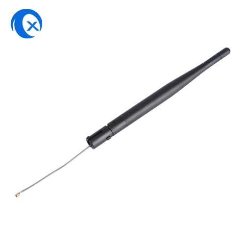 Factory Direct 3dBi Black Rubber Duck External Antenna with Swivel Flying lead Ipex Connector