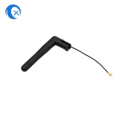 2.4G 1dBi fixed right angle Omni-directional Rubber Duck External WiFi Antenna with Flying wire IPEX connector