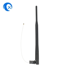 2.4G swivel omnidirectional 7dBi high-gain external black router WIFI antenna with flying lead