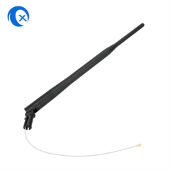 2.4G swivel omnidirectional 7dBi high-gain external black router WIFI antenna with flying lead