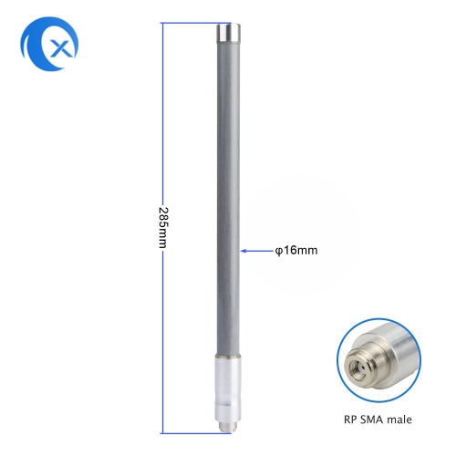 2.4 GHz fiberglass antenna, N plug, 3 dBi gain