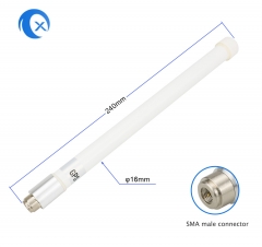 2.4 GHz fiberglass antenna, N plug, 3 dBi gain