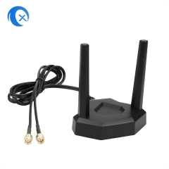 2.4GHz 5GHz Dual Band Antenna with RP-SMA Male Connector Magnetic Base for WiFi Wireless Router Mobile Hotspot