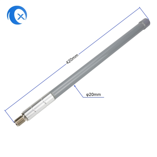 2.4 GHz fiberglass antenna, N plug, 3 dBi gain