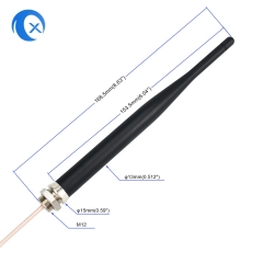 3G 4G LTE omni Antenna Bulkhead Mount with Rg316 Cable MMCX Connector