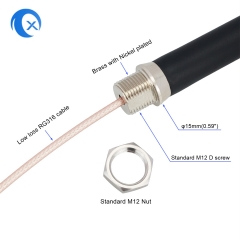 3G 4G LTE omni Antenna Bulkhead Mount with Rg316 Cable MMCX Connector