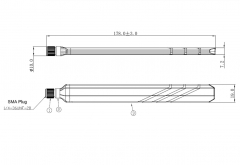 2.4/5.8 GHz Dual band WIFI antenna, 5 dBi gain