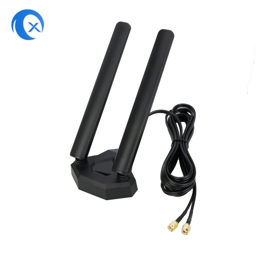WiFi 6E Tri-Band Antenna 6GHz 5GHz 2.4GHz Gaming WiFi Antenna Magnetic Base for PC computer