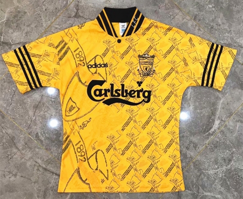 1995 Retro Version Liverpool 2nd Away Yellow Thailand Soccer Jersey AAA-41
