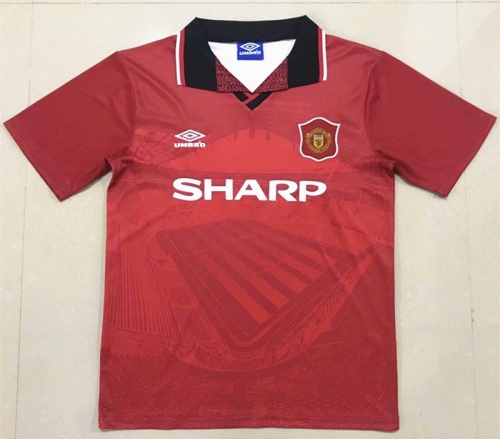 1994-1996 Retro Version Manchester United Red Thailand Soccer Jersey AAA