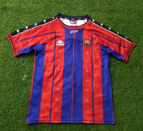 97-98 Retro Version Barcelona Red & Blue Thailand Soccer Jersey AAA-503