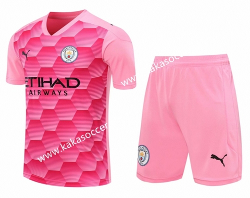 2020-2021 Manchester City Goalkeeper Pink Thailand Soccer Unifrom-418