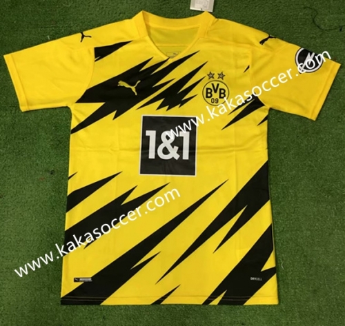 2020-2021 Borussia Dortmund Home Yellow & Black Thailand Soccer Jersey AAA-2041