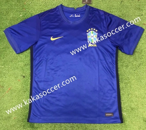 2020-2021 Brazil Away Blue Thailand Soccer Jersey AAA