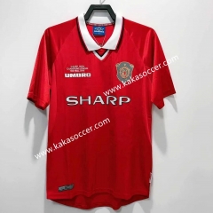 99-00 Retro Version Manchester United Home Red Thailand Soccer Jersey AAA-811/601