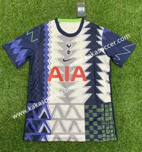 2021-2022 Tottenham Hotspur Blue & White Thailand Soccer Jersey AAA