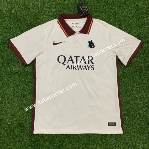 2020-2021 AS Roma Away White Thailand Soccer Jersey AAA-305/1099