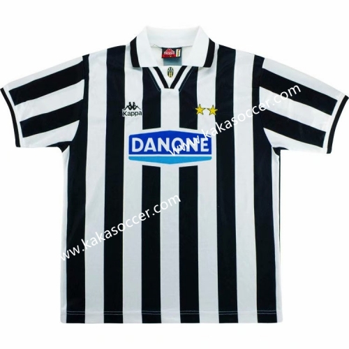 94-95 Retro Version Juventus Black & White Thailand Soccer Jersey AAA-503