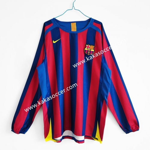 05-06 Retro Version Barcelona Red & Blue Thailand LS Soccer Jersey AAA-C1046/811