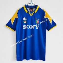 1995-96 Retro Version Juventus Away Blue Thailand Soccer Jersey AAA-C1046