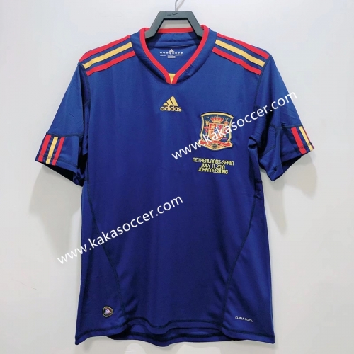 2010 Retro Spain Away Blue Thailand Soccer Jersey AAA-811/SL/503