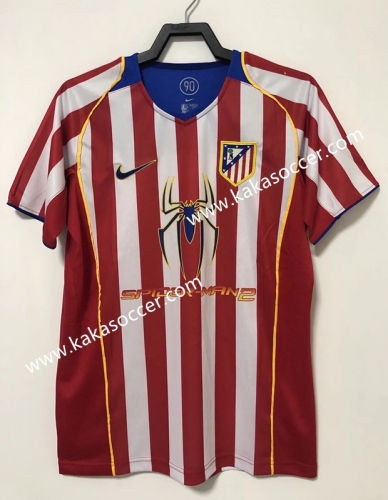 04-05 Retro Version Atletico Madrid Home Red & White Thailand Soccer Jersey-811/503