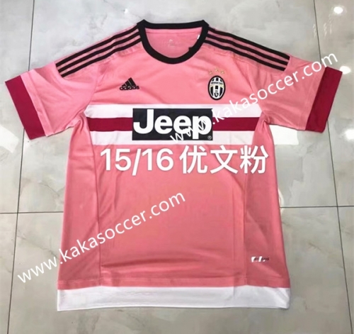 15-16 Retro Version Juventus Pink Thailand Soccer Jersey AAA-905