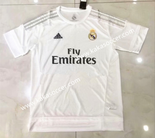 15-16 Retro Version Real Madrid Home White Thailand Soccer Jersey AAA-826