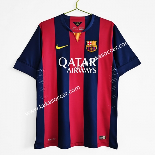 2014-2015 Retro Version Barcelona Home Red & Blue Thailand Soccer Jersey AAA-C1046