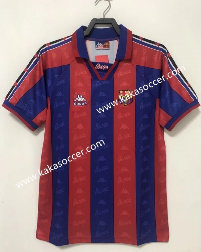 96-97 Retro Version Barcelona Home Red & Blue Thailand Soccer Jersey AAA-811/601