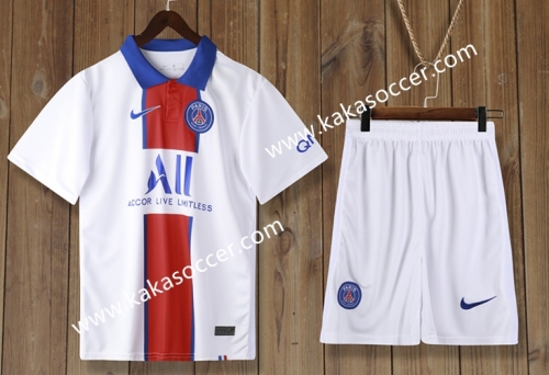 2020-2021 Paris SG Away White Soccer Uniform