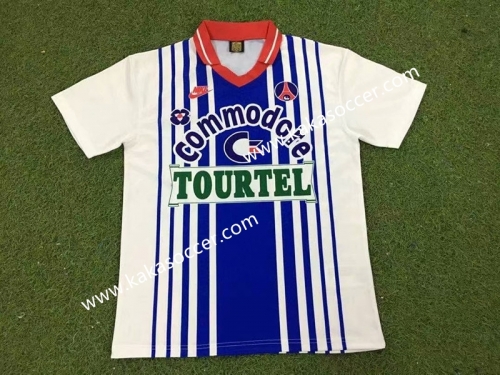 92-93 Retro Version Paris SG Blue & White Thailand Soccer Jersey AAA