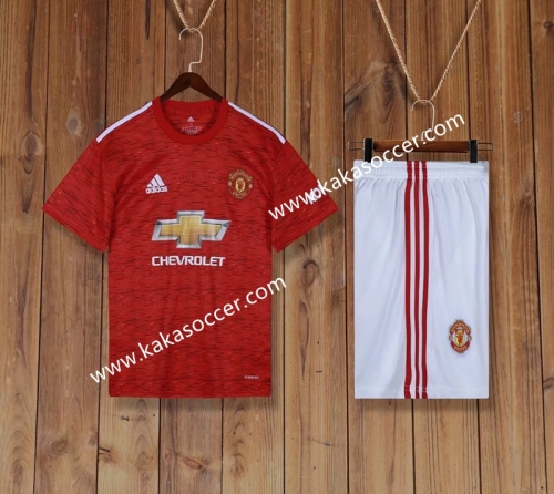 2020-2021 Man United Home Red Soccer Uniform-FL