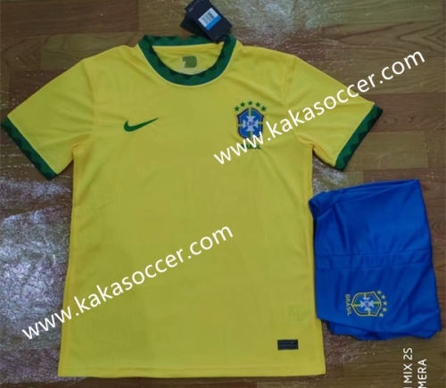 2020-2021 Brazil Home Yellow Soccer Uniform-512