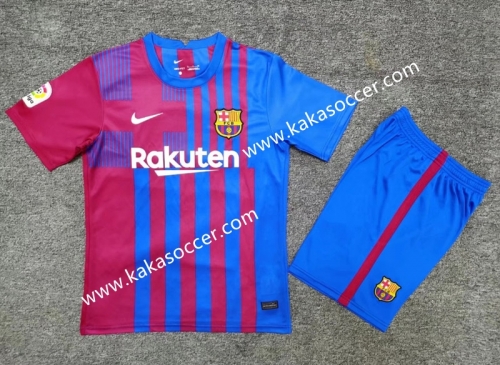 2021-22 Barcelona Blue & Red Soccer Uniform