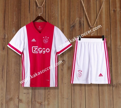 2020-2021 Ajax Home Red & White Soccer Uniform