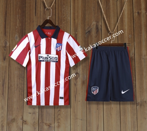 2020-2021 Atlético Madrid Home Red & White Soccer Uniform