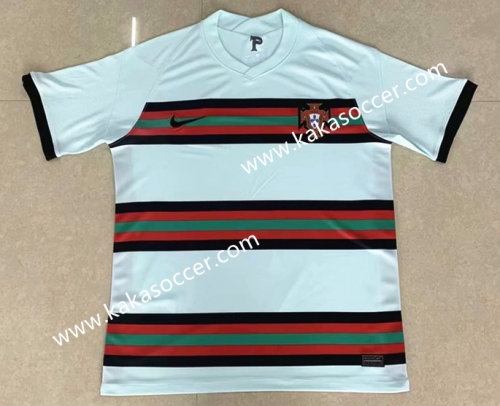 2021-22 Portugal Away Red &White Thailand Soccer Jersey AAA