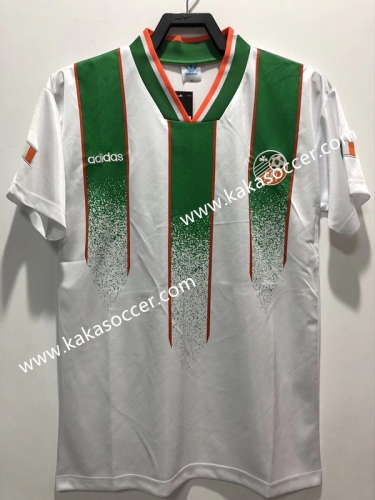 Without Adv 1994 Retro Version Ireland Away White Thailand Soccer Jersey AAA-811