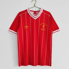 1981-84 RetroUEFA Champions League Version Liverpool Home Red Thailand Soccer Jersey AAA-C1046